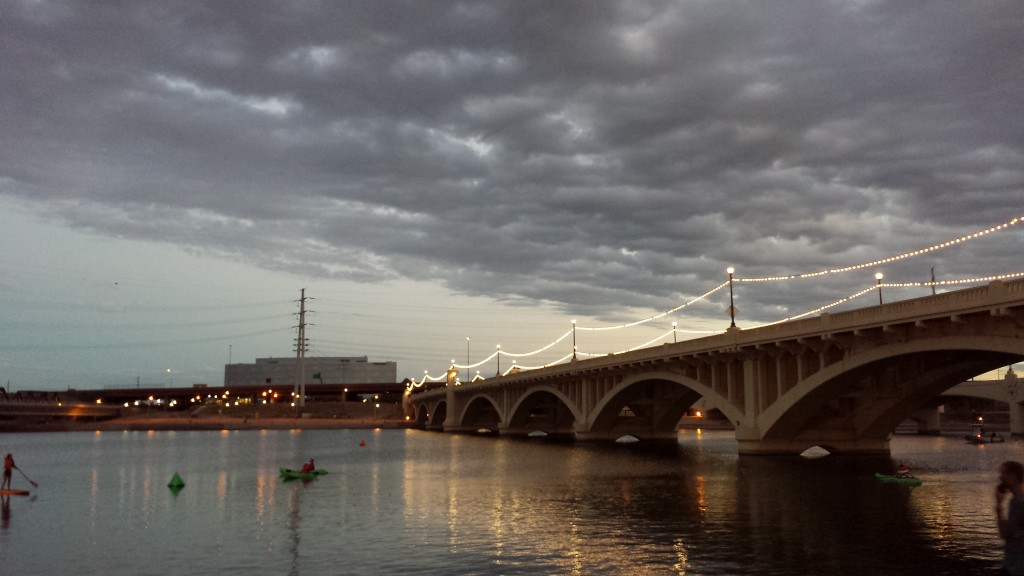 Mill Ave. Bridge at Tempe Town Lake in the morning